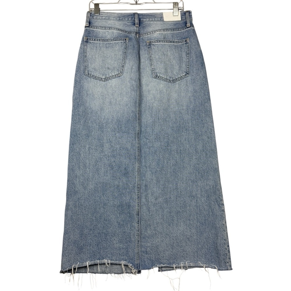 Evereve Pistola Alice Midi Denim Split Front Brooklyn Midi Skirt - Picture 4 of 8